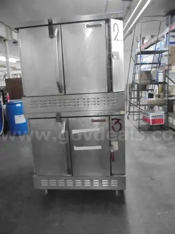 Lot of (1) Stainless Steel Double Oven.
