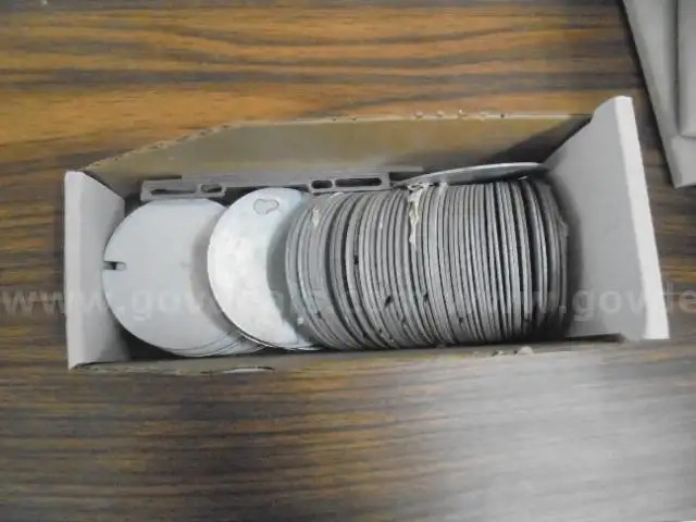 Lot of (50) Round Metal Box Covers.