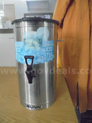 Lot of (1) Metal Iced Tea Decanter.