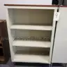 Lot of (1) Metal Bookcase and (1) Wood Bookcase.