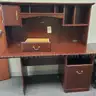 Lot of 2 Wooden Desks with Hutches.