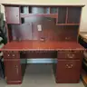 Lot of 2 Wooden Desks with Hutches.