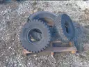 Lot of (5) Assorted Forklift Tires.