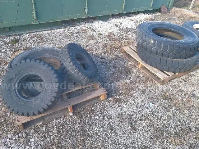 Lot of (5) Assorted Forklift Tires.