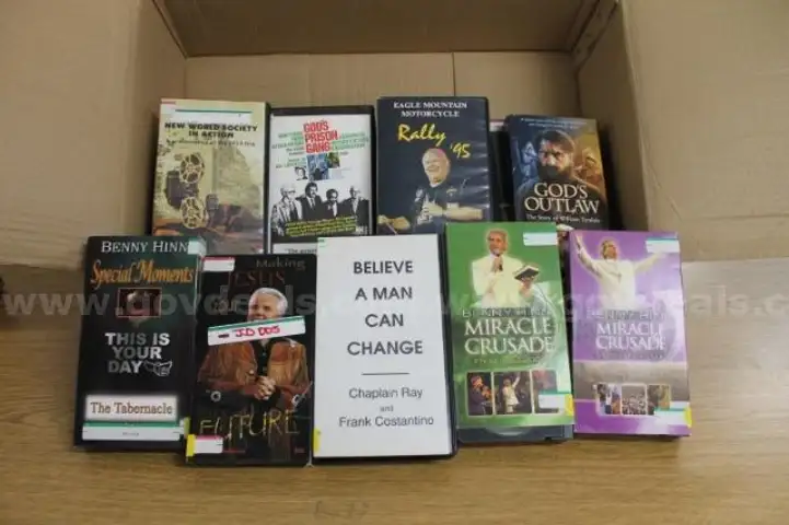 Lot of Approx. (30) VHS Religious Cassette's.