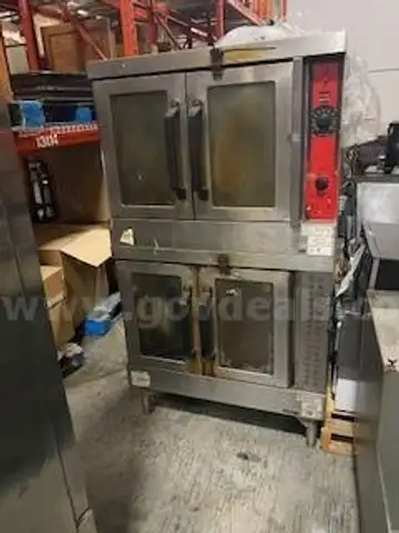 Lot of Double Stacked Vulcan Ovens.