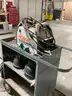 Lot of 2 Welding Machines, Helmets and Metal Cart.