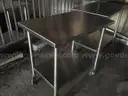 Lot of (3) Stainless-Steel Tables w/ Wheels.