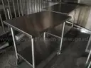 Lot of (3) Stainless-Steel Tables w/ Wheels.