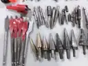 Lot of Various Drills, Drill Bits, and Tools.