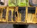 Lot of Various Drills, Drill Bits, and Tools.