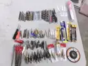 Lot of Various Drills, Drill Bits, and Tools.
