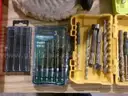 Lot of Various Drills, Drill Bits, and Tools.