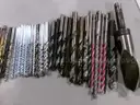 Lot of Various Drills, Drill Bits, and Tools.
