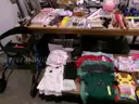 Lot of Various Toys, Clothes, Wheelchair, Sporting, and Personal Items.