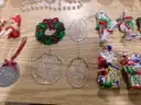 Lot of Various Christmas Tree Ornaments and Decorations.