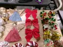 Lot of Various Christmas Tree Ornaments and Decorations.
