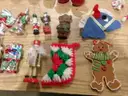 Lot of Various Christmas Tree Ornaments and Decorations.