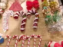 Lot of Various Christmas Tree Ornaments and Decorations.