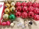 Lot of Various Christmas Tree Ornaments and Decorations.