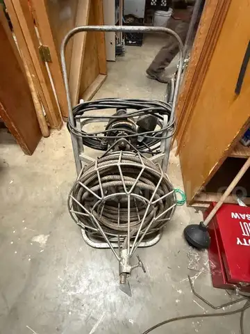 Lot of (1) Sewer Snake Machine with 50Ft Reel.