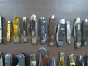 Lot of (102) Wood Knives.
