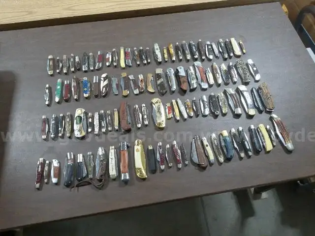 Lot of (102) Wood Knives.