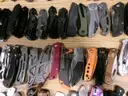 Lot of Approx. 200 Various Single Blade Knives.
