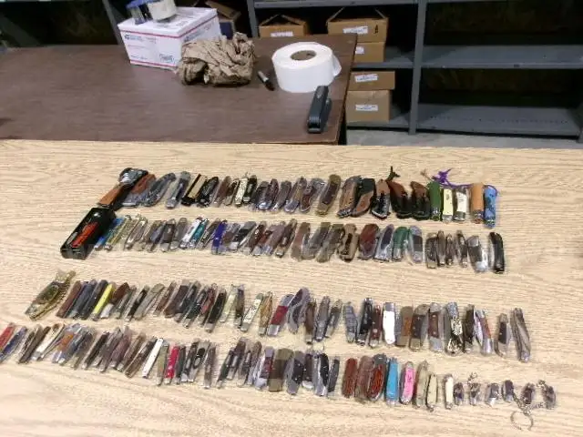 Lot of Approx. 140 Various Wood Handled Knives.