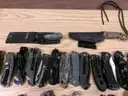 Lot of Approx. 125 Various Single Blade Knives.
