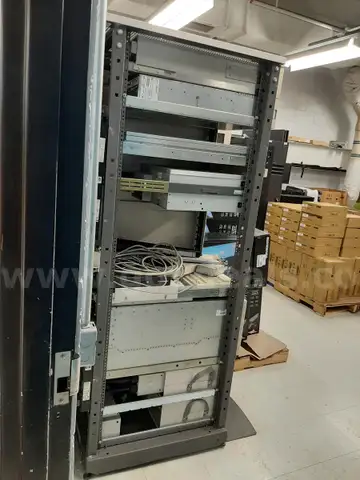 (6) servers and (5) power supplies, server rack