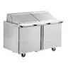 Delfield 4460NP-18M 60&#x22; 2 Door Refrigerated Sandwich Prep Table with wheels