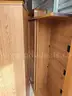 Desk with Credenza, Two Drawer Wood File Cabinet, and Copier Stand
