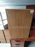Desk with Credenza, Two Drawer Wood File Cabinet, and Copier Stand