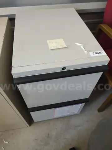 Small Two-Drawer Metal Filing Cabinet