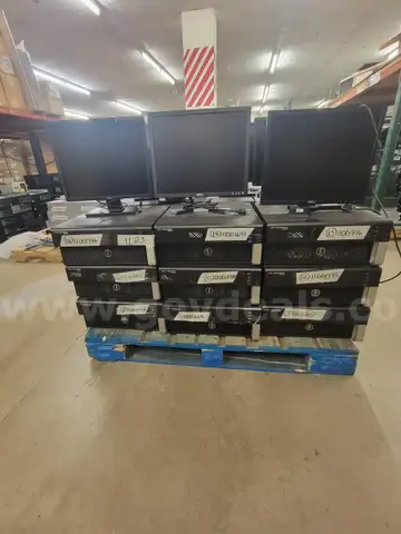LOT OF 18 DESKTOPS AND 7 MONITORS