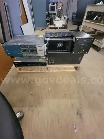 LOT OF 21 ITEMS (SERVERS, BATTERIES, SWITCHES, SURGE ARREST, & CHASSIS)