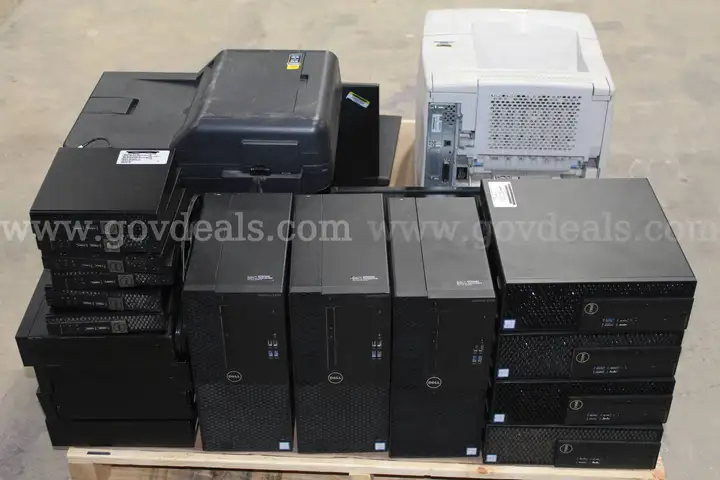 (40 ASSETS) DESKTOPS, PRINTERS MONITORS