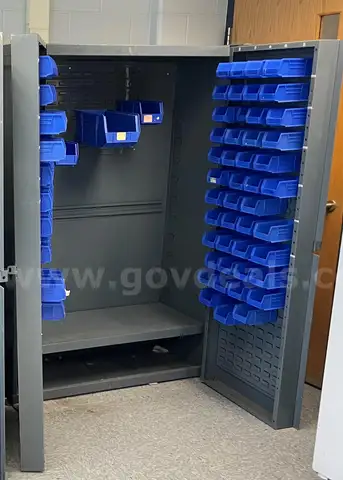 CABINET W/ BINS AND LOCKABLE DOOR (2)