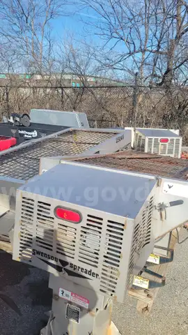 Lot of 6 SWENSON V-BOX SALT SPREADER STAINLESS STEEL