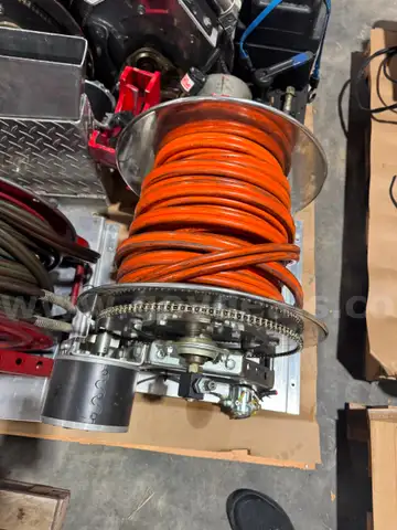 Lot of 4 Hannay Hydraulic Hose Reels with Hose