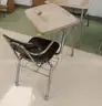 1 lot rolling chairs, student desks, books, and more