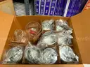 1 lot microscopes, rolling chairs, cork board, and more