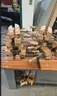 1 lot clamps, saws, table