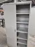 1 lot table, computer carts, cabinets