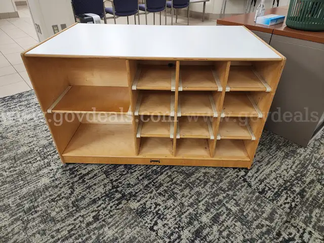 Science books, storage cubby