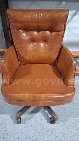 Lot # 46 Vintage Orange Captain Office Chair