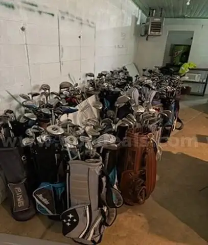 Golf clubs and bags