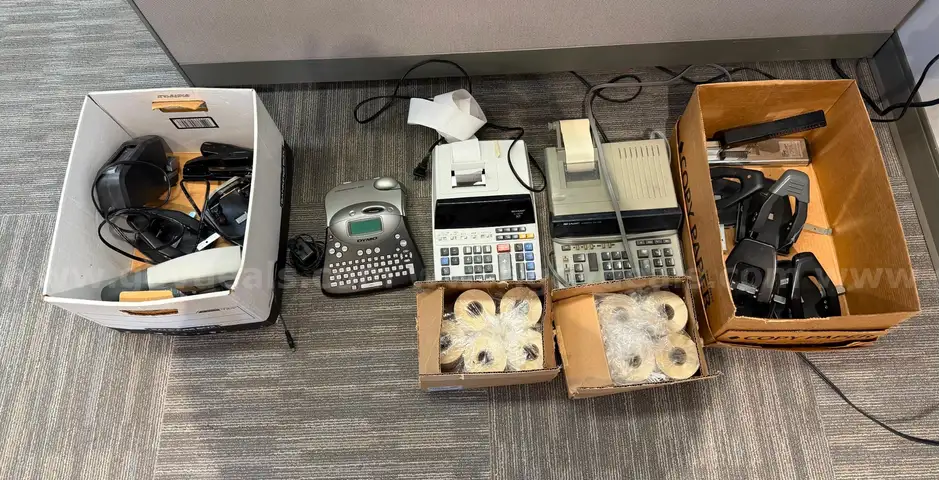 Misc office supplies/calculators/label maker