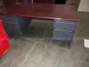 metal desk wood top